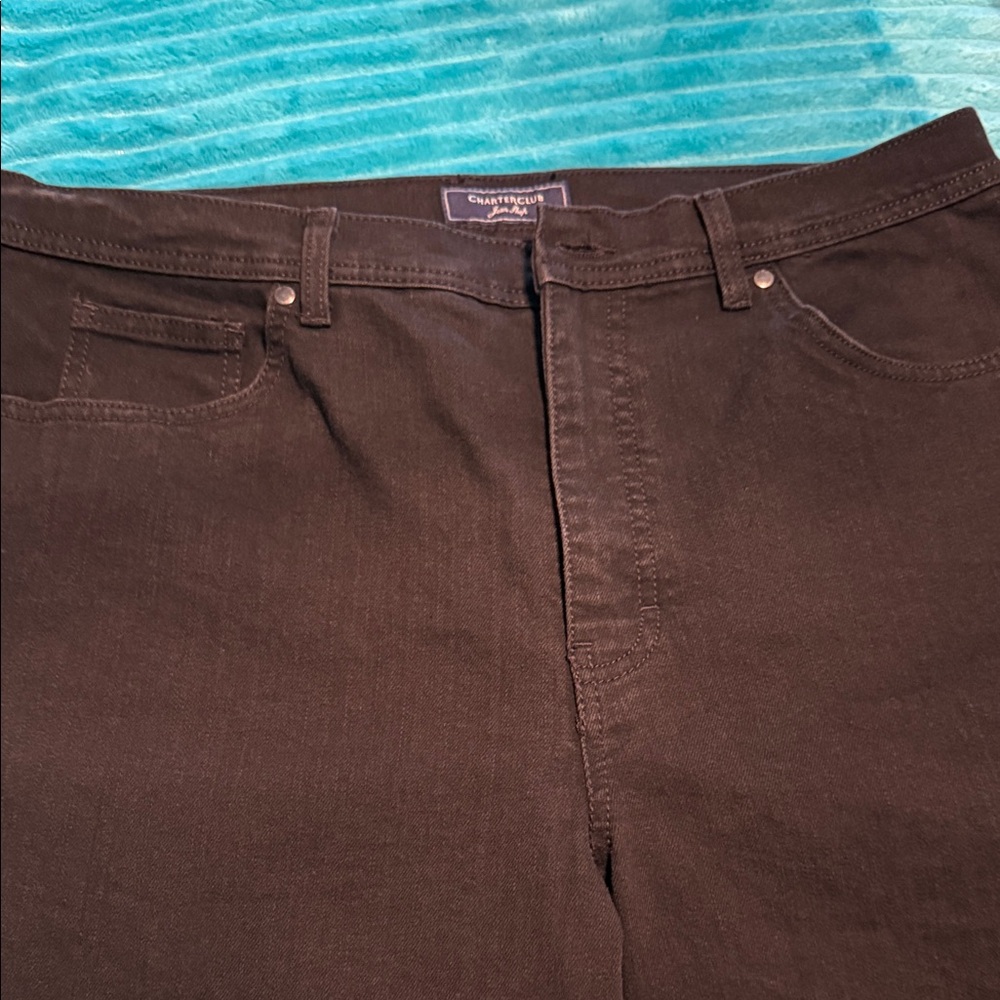 Charter Club women’s jeans. Black, size 16.